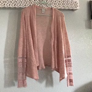 American rag pink cardigan